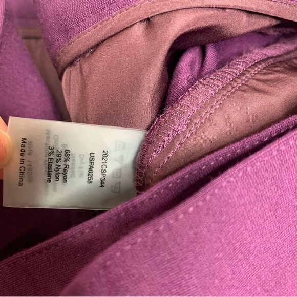 Universal Standard Cigarette Work Pants career Purple Size 3XS (2 / 4 ) NWT NEW - Picture 3 of 10